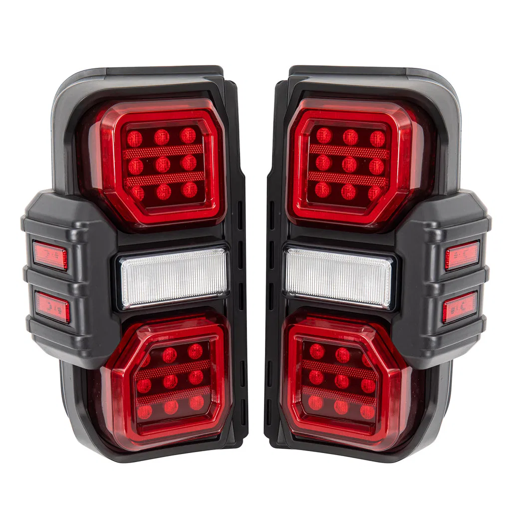 AMFMEC00202 – AMERICAN MOD Tail Light Assembly, LED Red Lens ABS Plastic Black Housing Red Brake Light/ Turn Signal L...